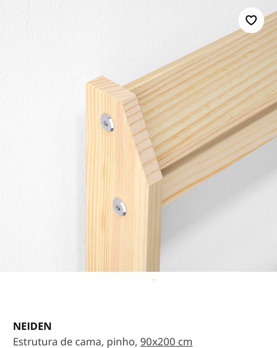 Cama Neiden / colchão Vesteröy 90x200cm