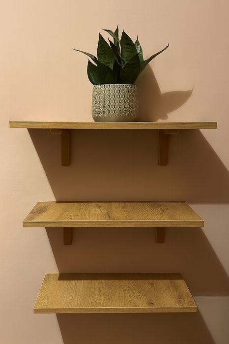 Półka ścienna wisząca dąb lancelot 3szt