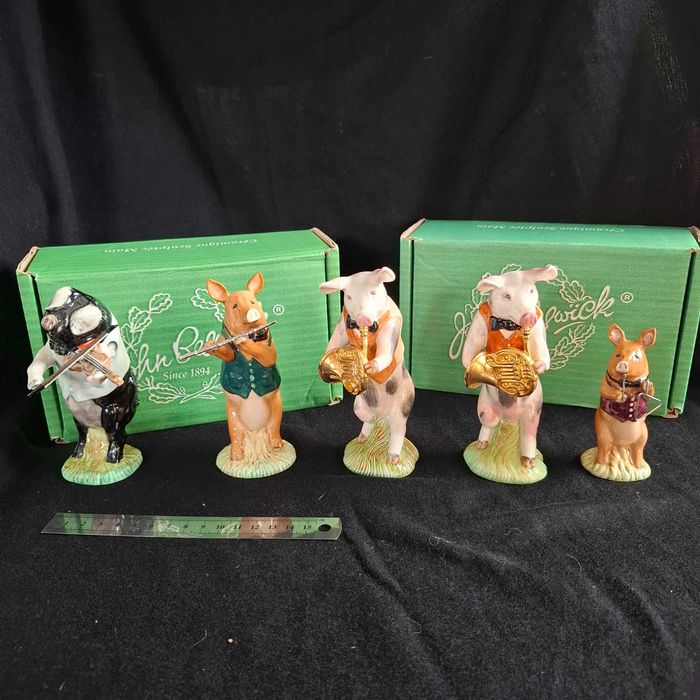 Coleção de figuras de animais em cerâmica original John Beswick