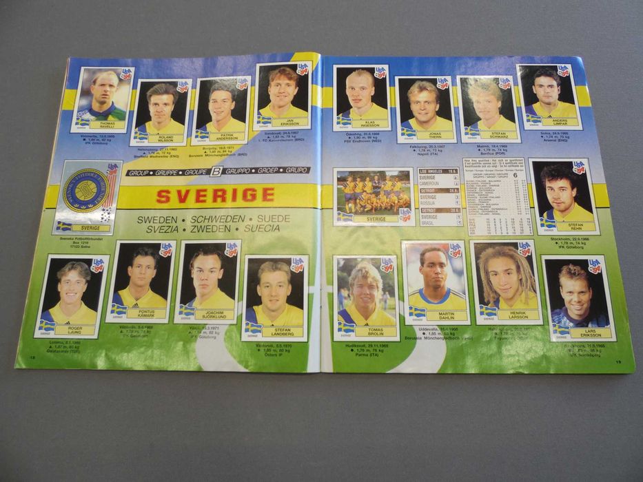 Caderneta completa Panini USA 94