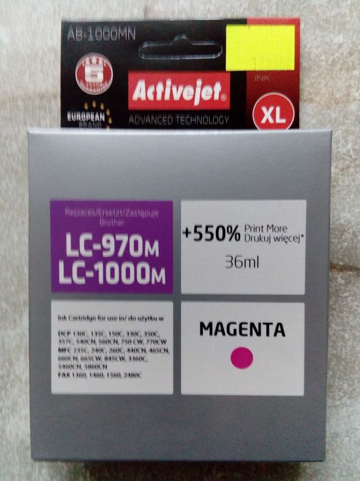 Pojemniki z tuszem nówki do Brothera