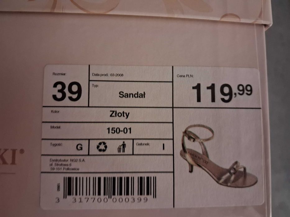 Sandały damskie Lasocki rozm. 39