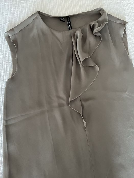 Blusa acetinada Mango