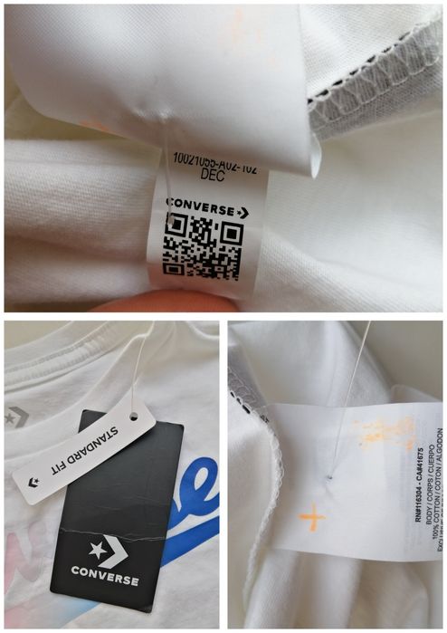 Футболка Converse кроп-топ, кроп-футболка жіноча, S-XS, біла подарунок