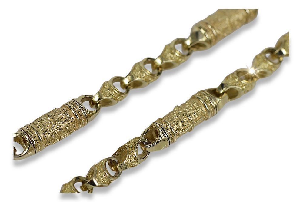 Złoty łańcuszek 14k 585 Królewski Gotycki cc057y 15mm 65cm Wrocław