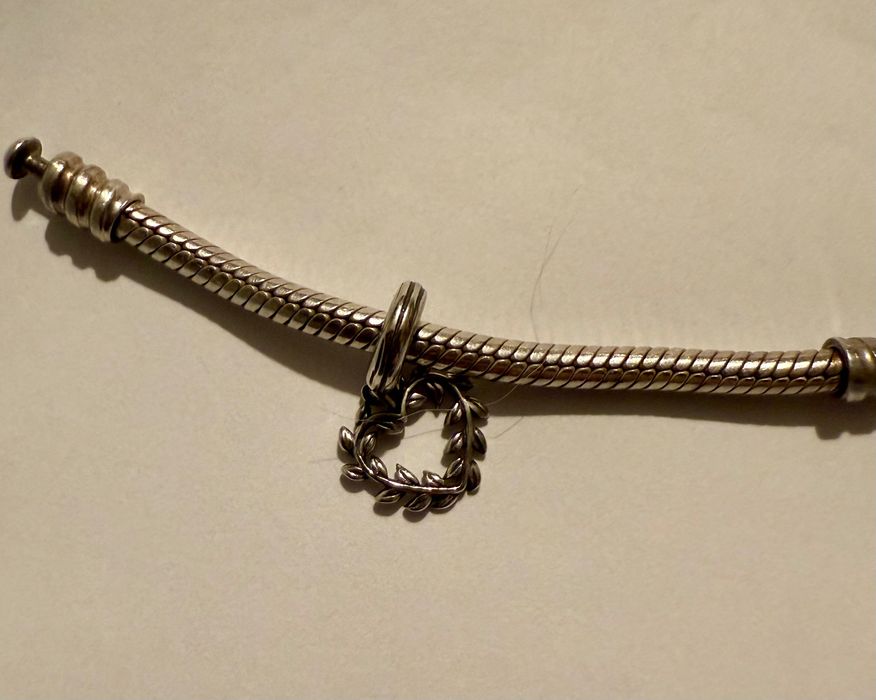 charms srebro 925 wianek liść serce wisiorek love liście laur wygrana