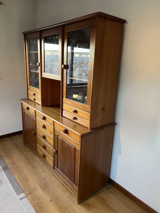 Mobília sala de jantar + sala de estar (madeira pinho - Cerne)