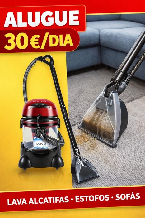 Aluguer Máquina Limpeza Sofás, Colchões e Alcatifas – 30€/dia