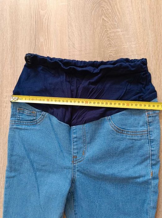 2x Spodnie ciążowe jeansowe S/M