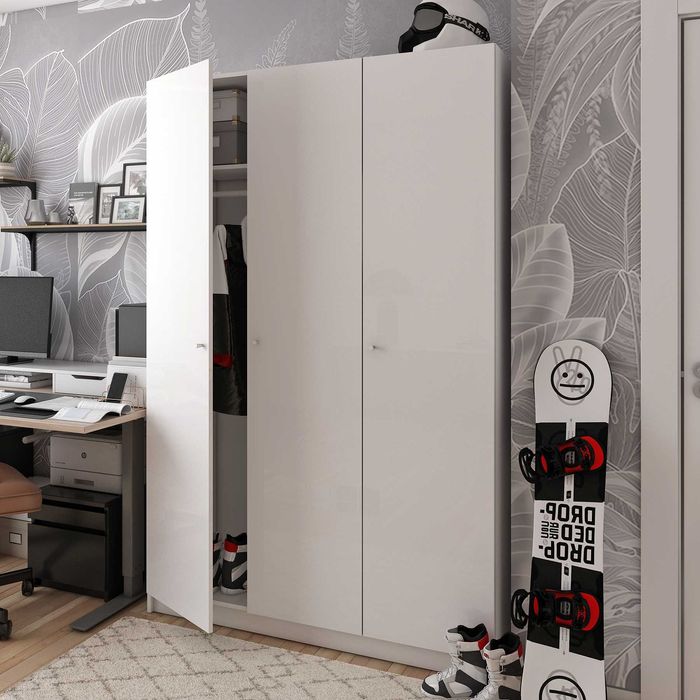 Шафа Для Одягу. Шкаф Розпашной Престиж біла. Шафа Купе. Доставка.
