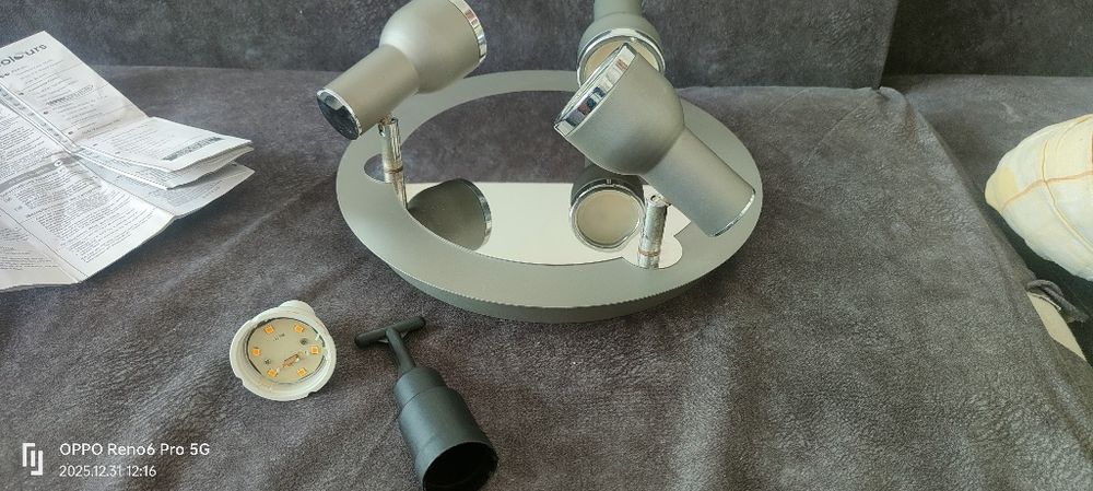 Żyrandol lustrzany LED SUFITOWY Lustro