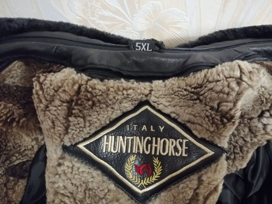 НОВАЯ!!! Кожаная куртка с мехом (овчина) 5XL