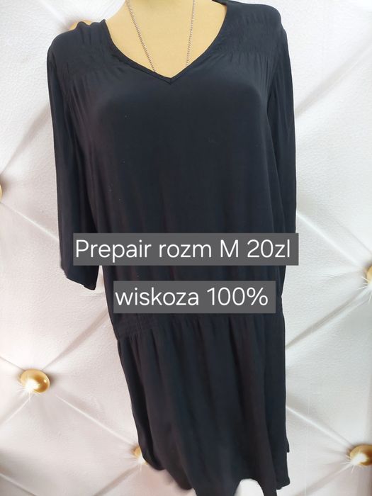 Czarna wiskozowa sukienka luźna w rozmiarze M