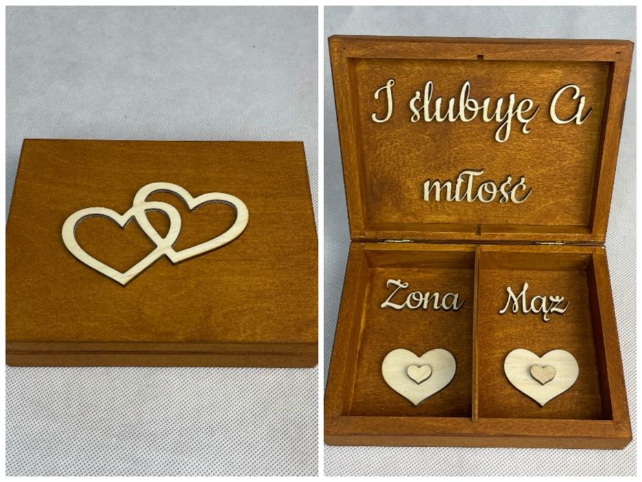 Pudełko na obraczki Boho