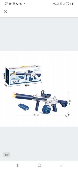 Pistolet NA WODĘ Automatyczny Z dużym pojemnikiem Elektryczny Karabin