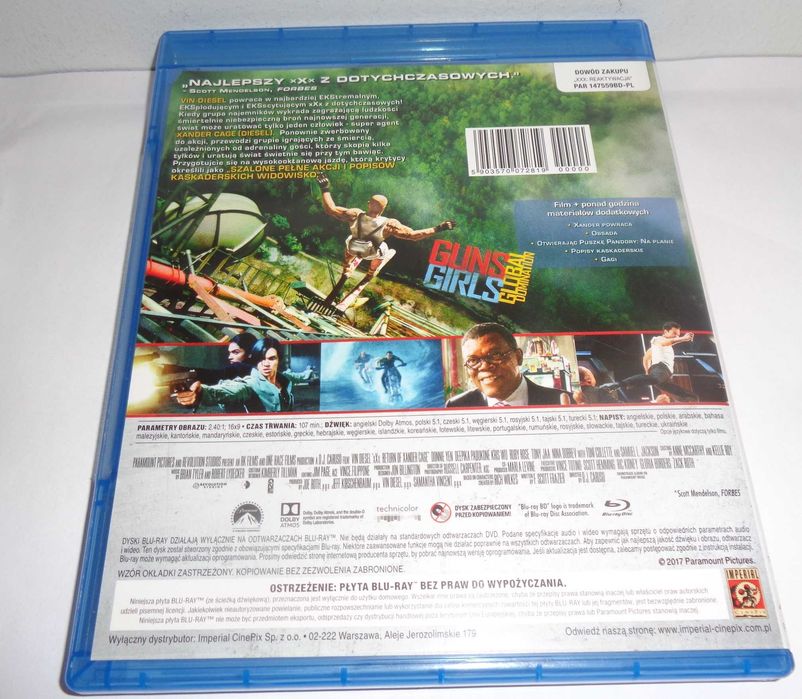 Xxx Reaktywacja /Vin Diesel/ Blu ray