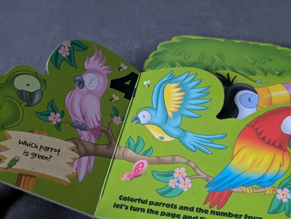 Дитяча книжка картон 1-2-3 Birds in a Tree цифри англійською мовою пта