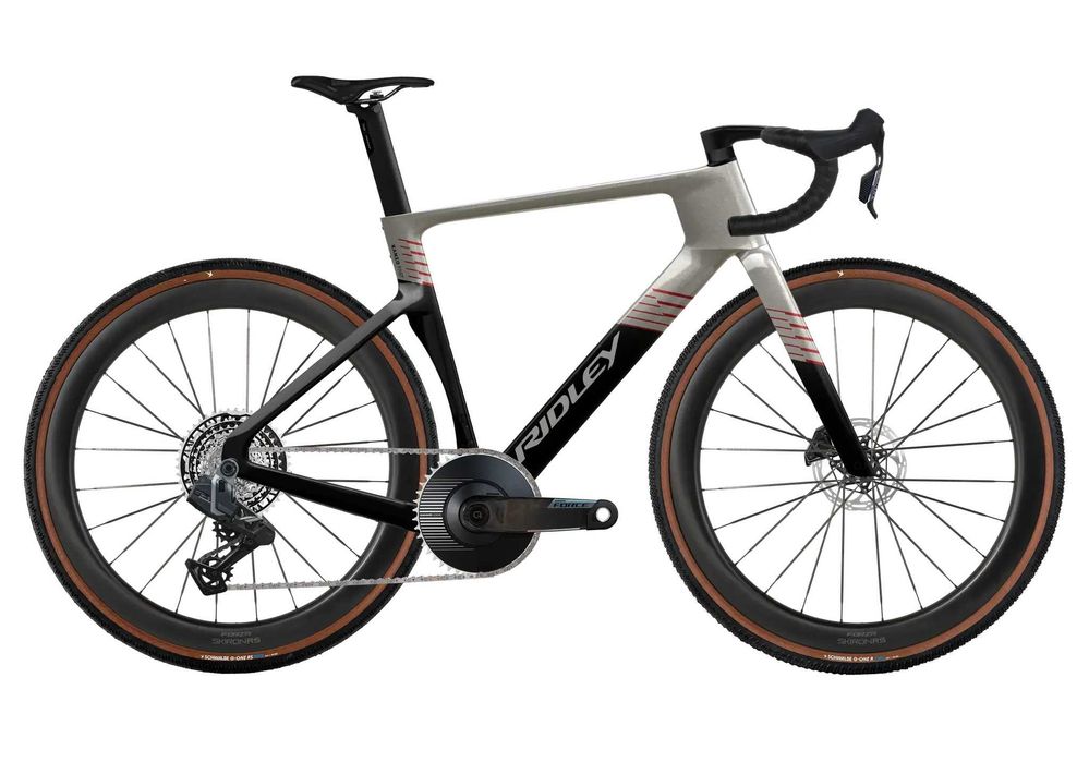 Aero gravel Ridley Kanzo Fast 2.0 - Sram Force AXS 1x13, carbonowe koła 50mm, zintegrowany kokpit, szerokie opony, schowek, pomiar mocy, ceramika