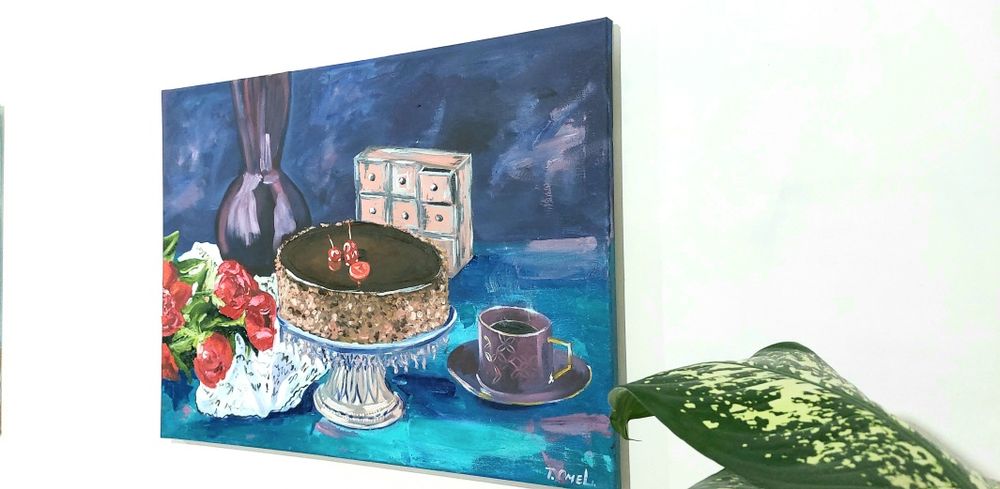 Картина "Тортик і кава"