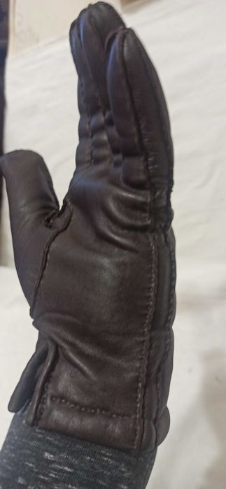 Чоловічі зимові шкіряні перчатки - рукавиці . Різні розміри ! НОВІ !