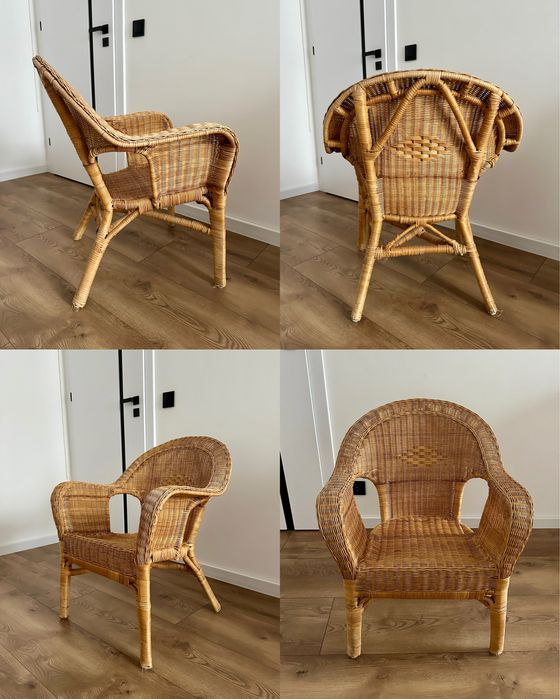 Krzesło/ fotel wiklinowy