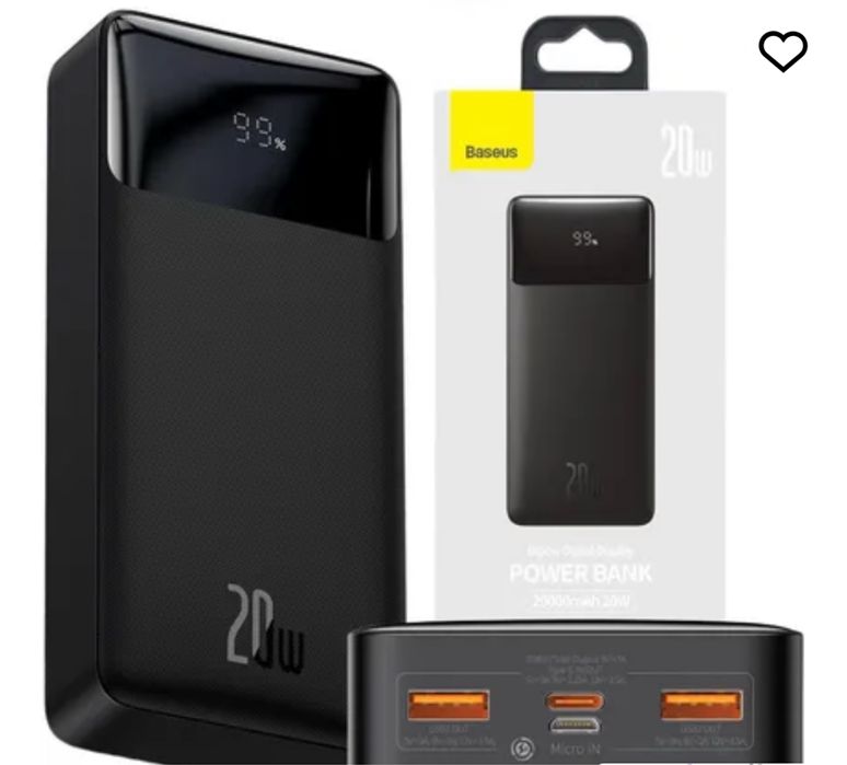 Baseus Powerbank Bipow fast 20000mAh 20W