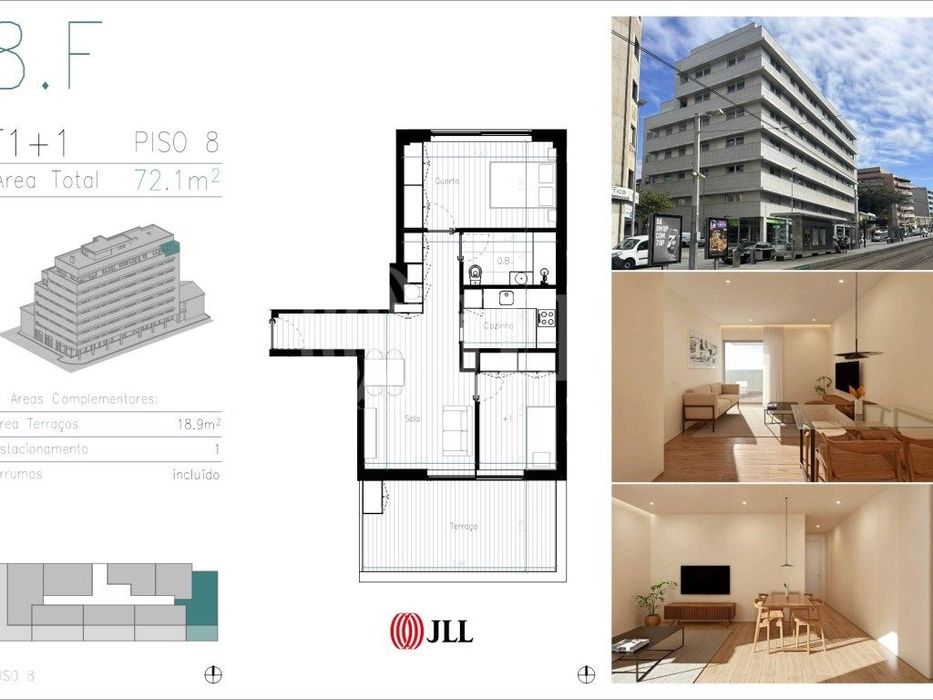 Apartamento T0+1, novo, no República 427, em Matosinhos, Porto