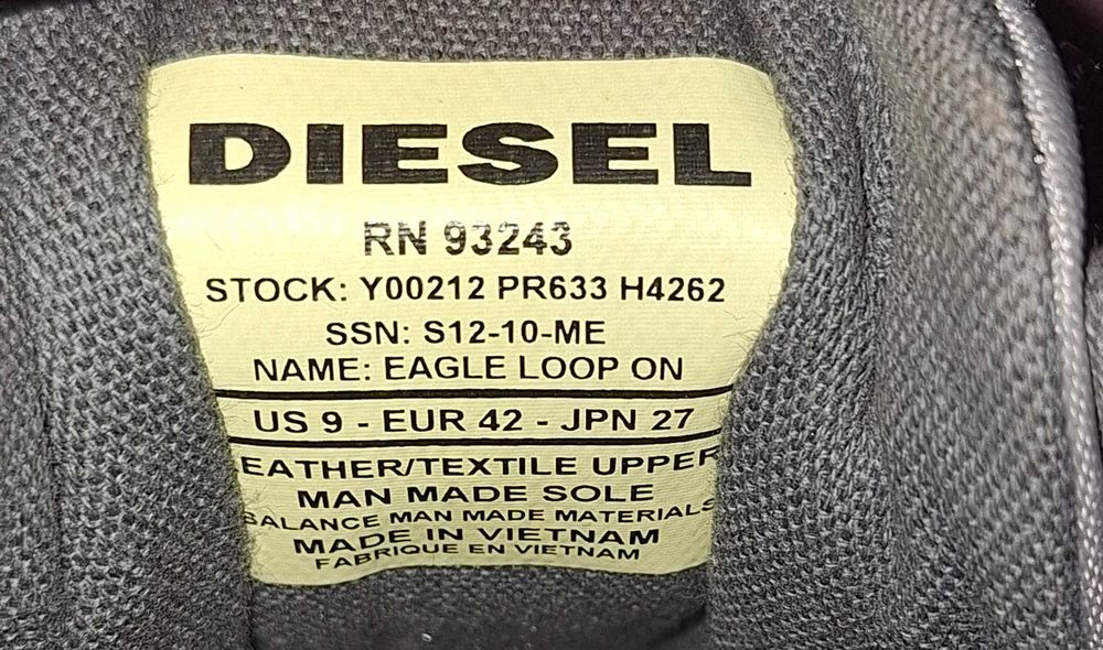 Diesel męskie r 42 (27 cm).