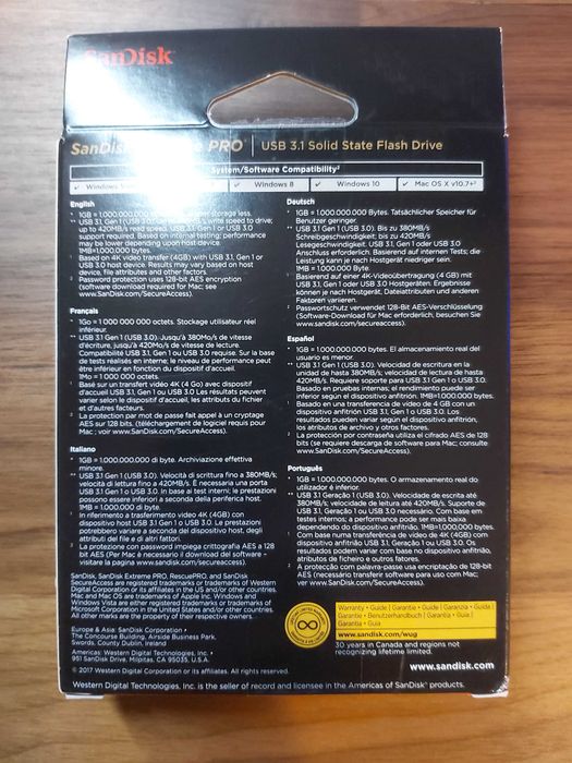 PEN Sandisk Extreme Pro 128 GB