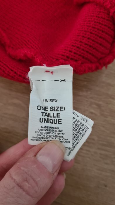 Czapka The North Face TNF. Czerwona. Czarne logo. Rozmiar uniwersalny