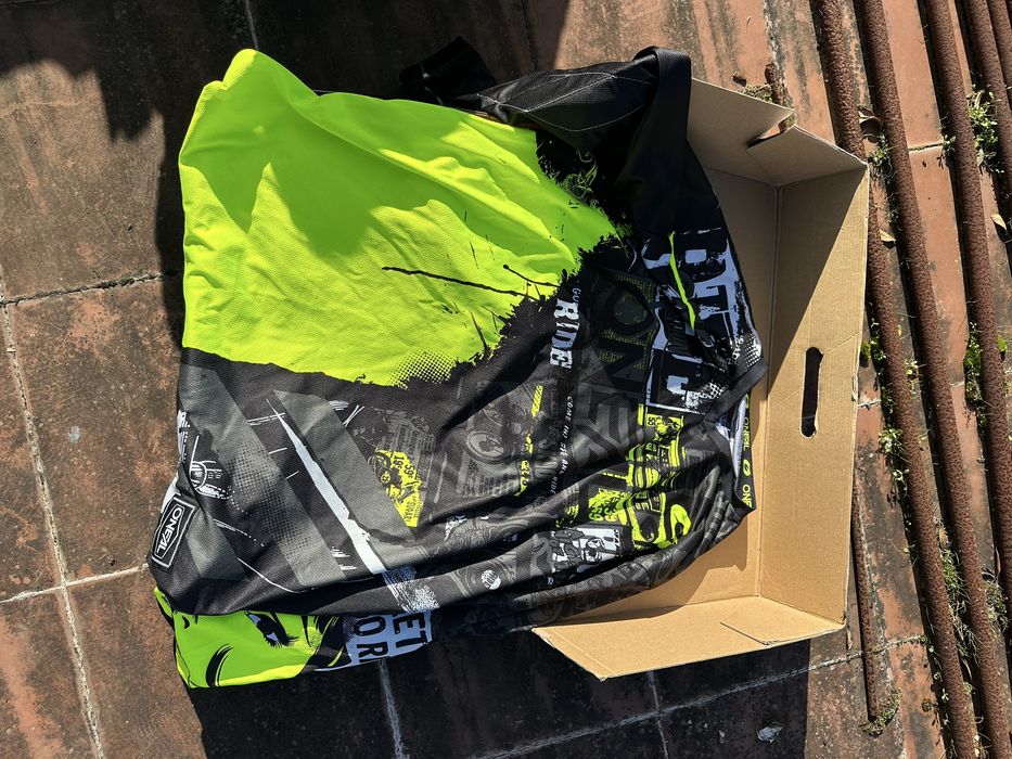 Equipamento motocross oneal amarelo