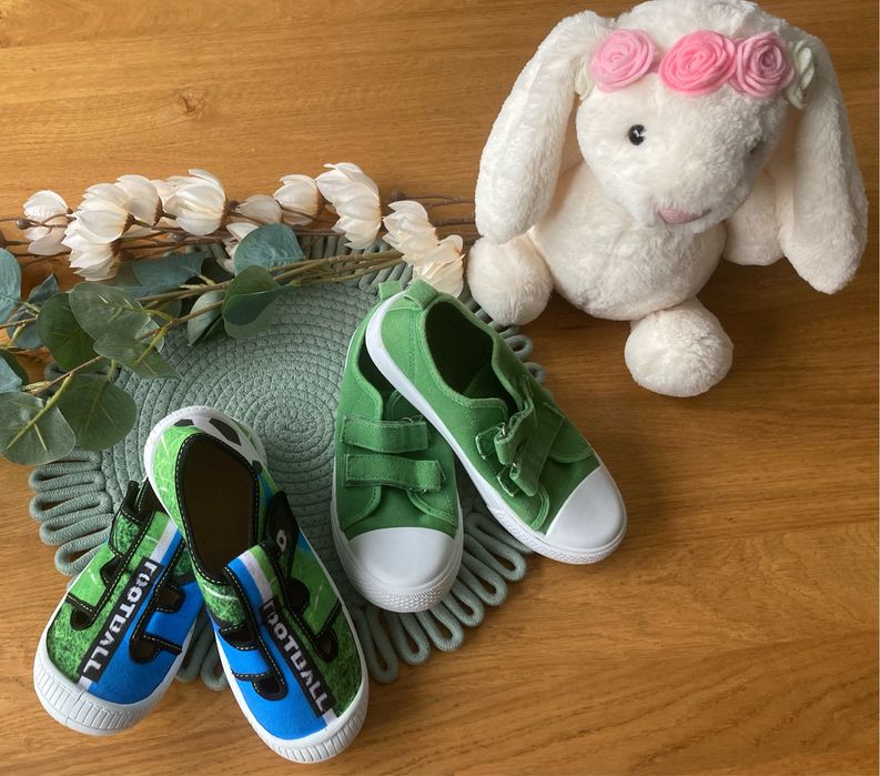 Zestaw 2 par tenisówek | Rozmiar 34 | Piłka Nożna + Zielone