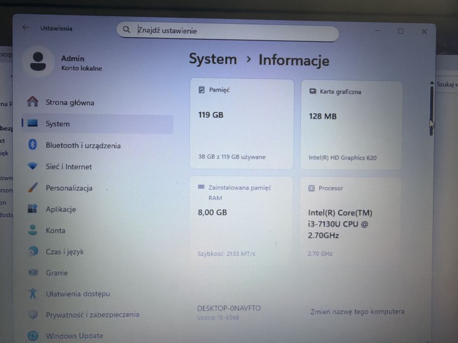 Laptop Dell Vostro 15