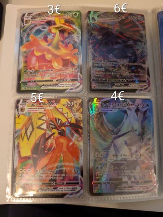 Cartas Pokémon diversas