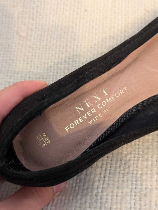 Czółenka skórzane damskie Next