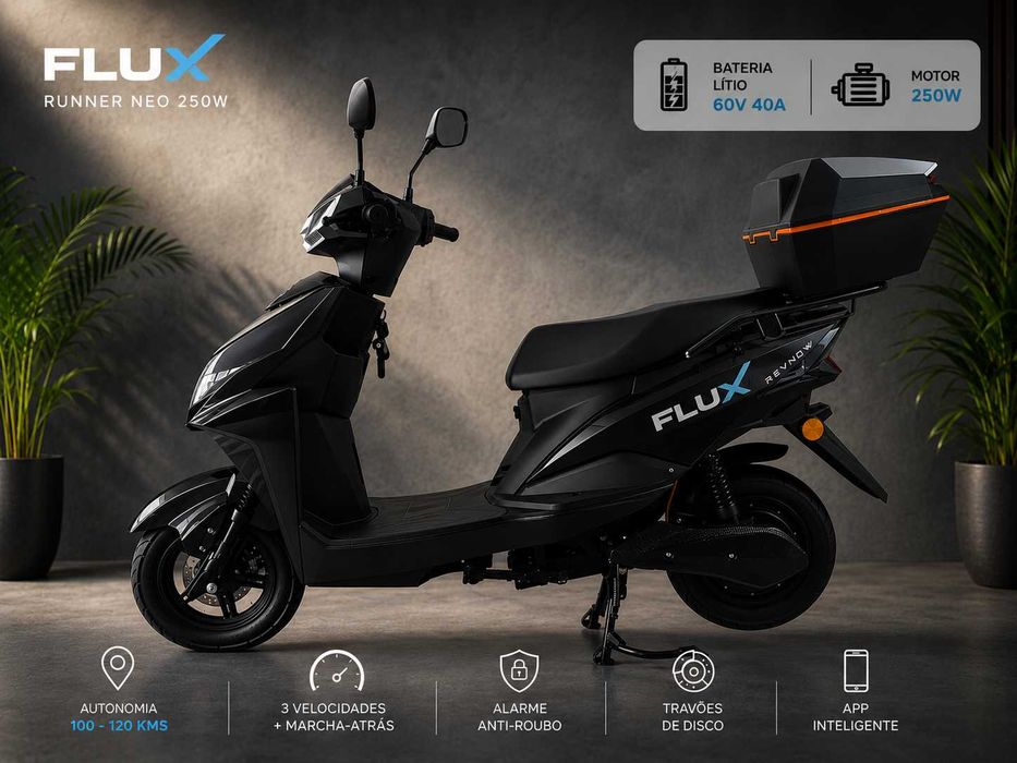 Mota Elétrica Bateria Lítio Removível Até 120 Kms Autonomia – 60V 40A