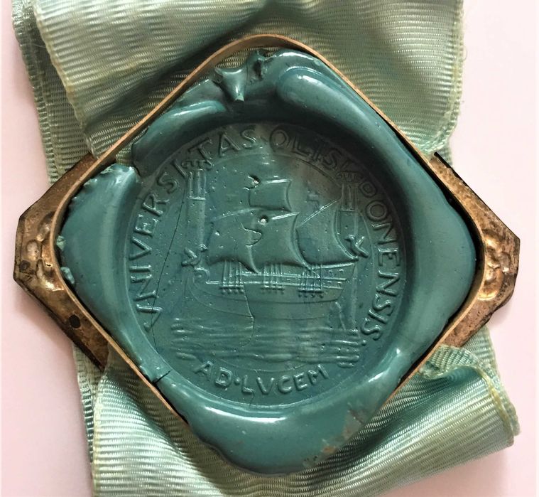 SELO de autenticação de DIPLOMA de curso universitário - prata