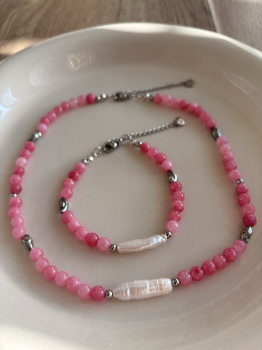 Bizuteria recznie robiona Handmade zestaw