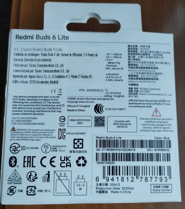 Auriculares Redmi Buds 6 Lite