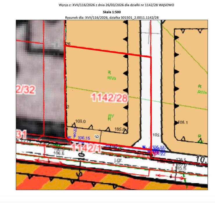 Działka 1731m2 Wąsowo - przeznaczona pod zabudowę jednorodzinną/bliźniak