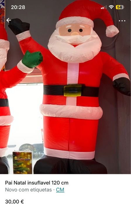 Pai natal insuflavel 120 cm