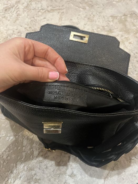 Сумка шкіряна Італія,щолота фурнітура