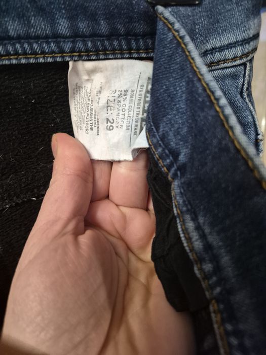 Джинсы мужские теплые на флисе р.29