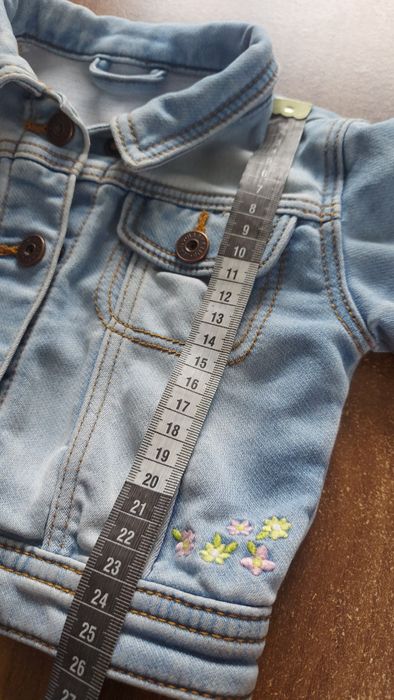 Katana kurtka dzinsowa jeans rozm.74 ręcznie malowana