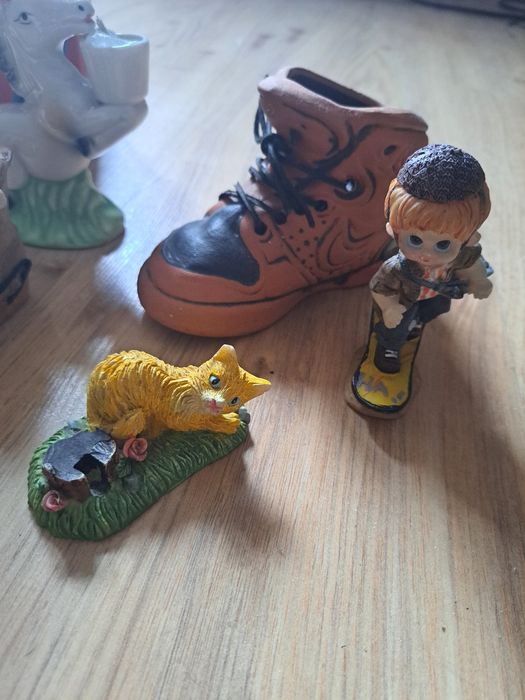 Zestaw figurek ozdób ramka na zdjęcie koty