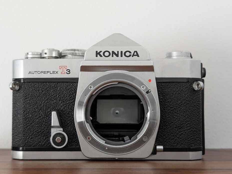 Konica Autoreflex T3 | rzadka matówka split-image | solidna lustrzanka 35mm