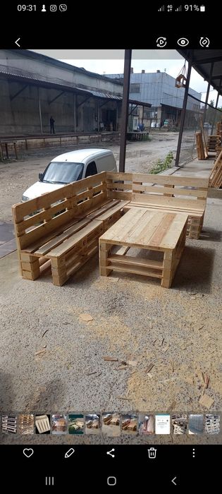 Садові меблі з піддонів