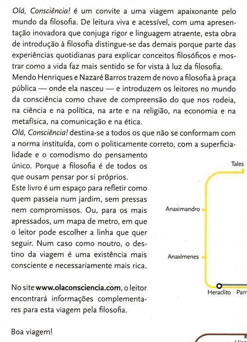 Livro Olá Consciência! de M.C. Henriques e N. Barros  [Portes Grátis]