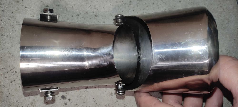 Насадка на глушник нержавіюча  з регульованим кутом Vitol НГ-0453