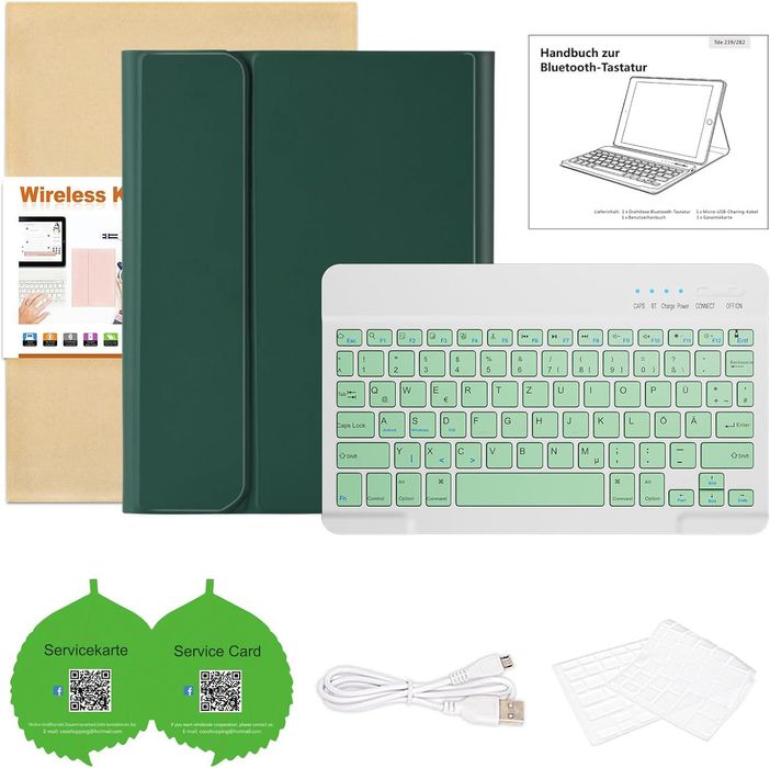 Etui iPad Air 11' Etui z klawiaturą magnetyczną zielony